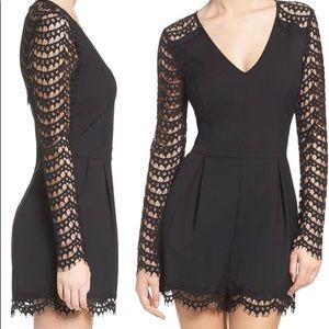 Adelyn Rae Lace Inset Romper